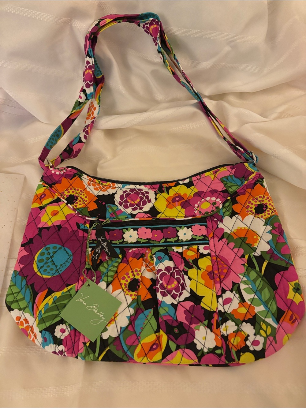 Vera Bradley Quilted Shoulder Bag in Bright Floral Mix